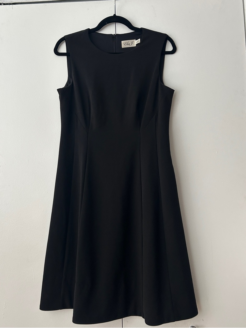 Eliza J Black Sleeveless Fit-and-Flare Dress